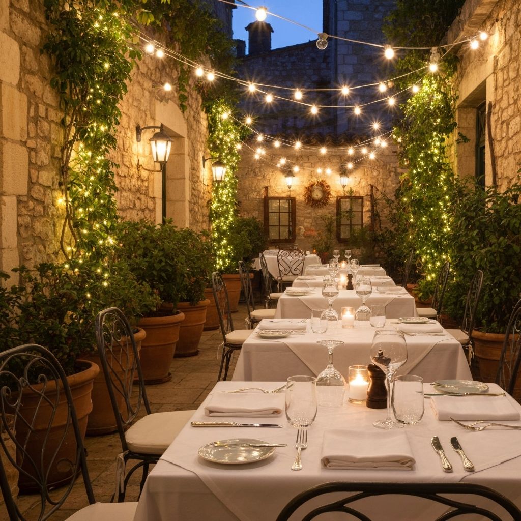 Beautiful outdoor patio dining area